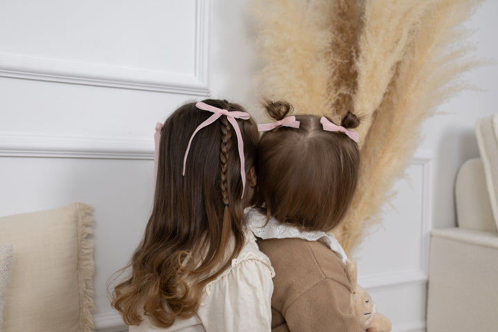 Boucle XL Ruban de Velours - Rose