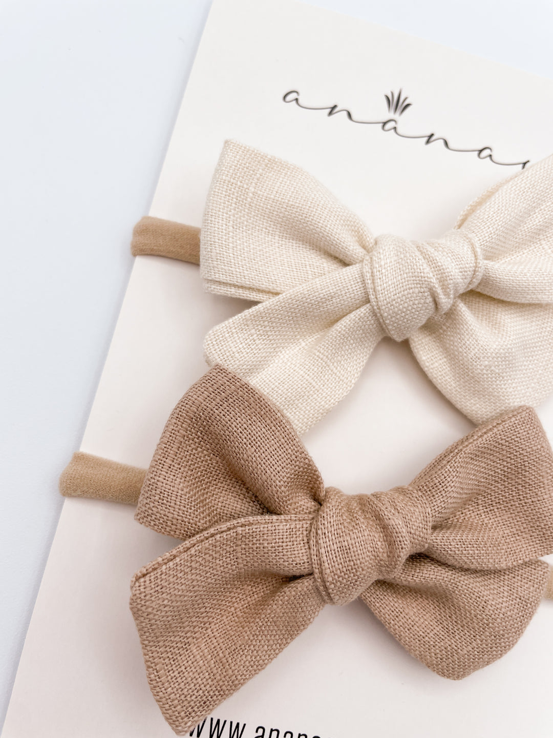 Boucles en lin - Ivoire/Beige