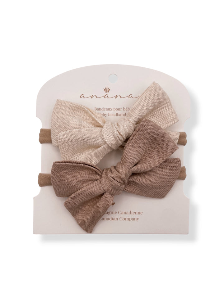Boucles en lin - Ivoire/Beige
