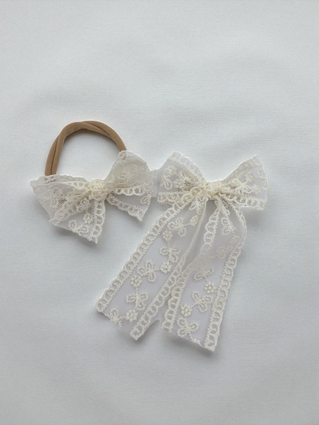 Boucle Dentelle Fleuris Crème