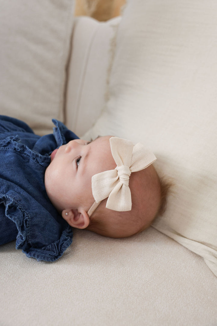 Boucles en lin - Ivoire/Beige
