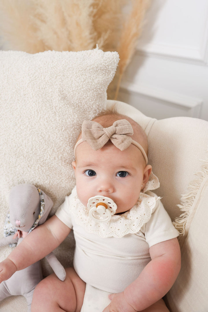 Boucles en mousseline - Ivoire/Beige