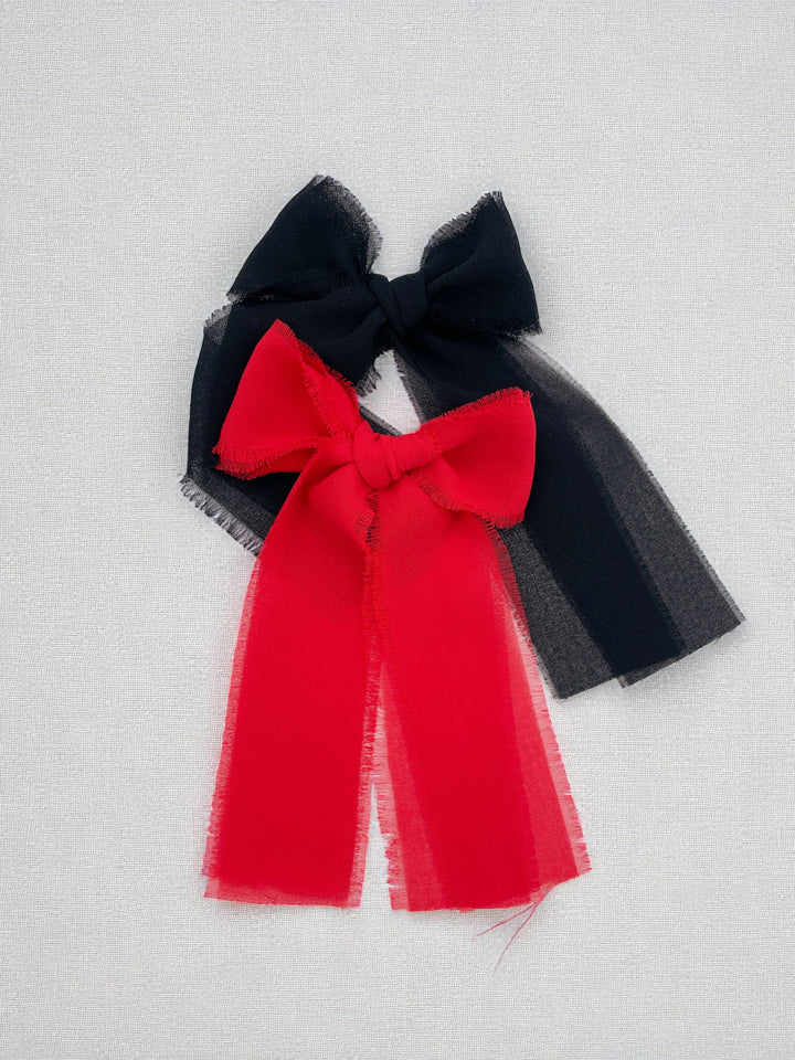 Grande Boucle Chiffon - Noir
