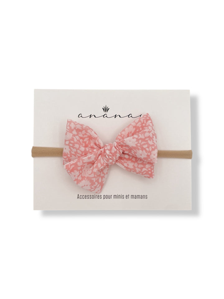 Boucle - Fleuris rose et blanc