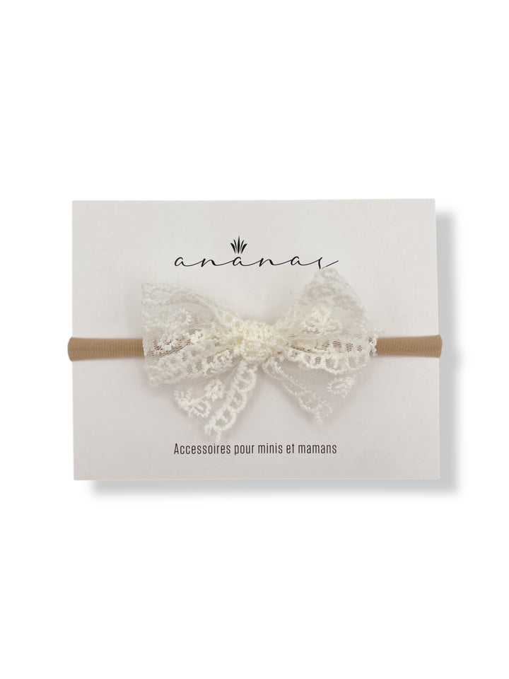 Boucle Dentelle Fleuris Crème