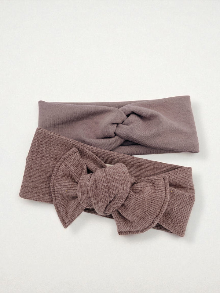 Bandeau croisé en bambou - Taupe