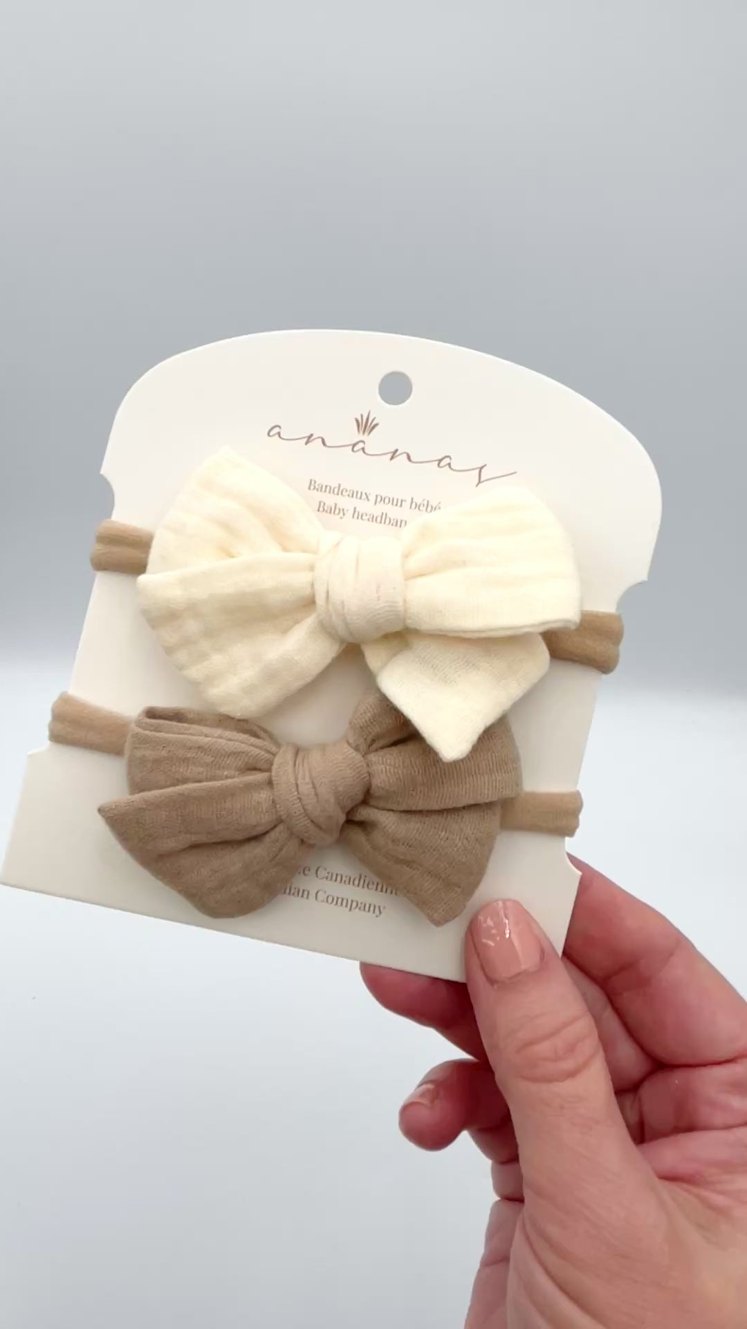 Boucles en mousseline - Ivoire/Beige